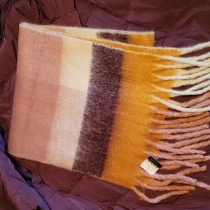 Kensie Multi-color Striped Scarf With Fringe